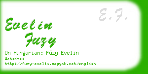 evelin fuzy business card